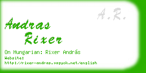 andras rixer business card